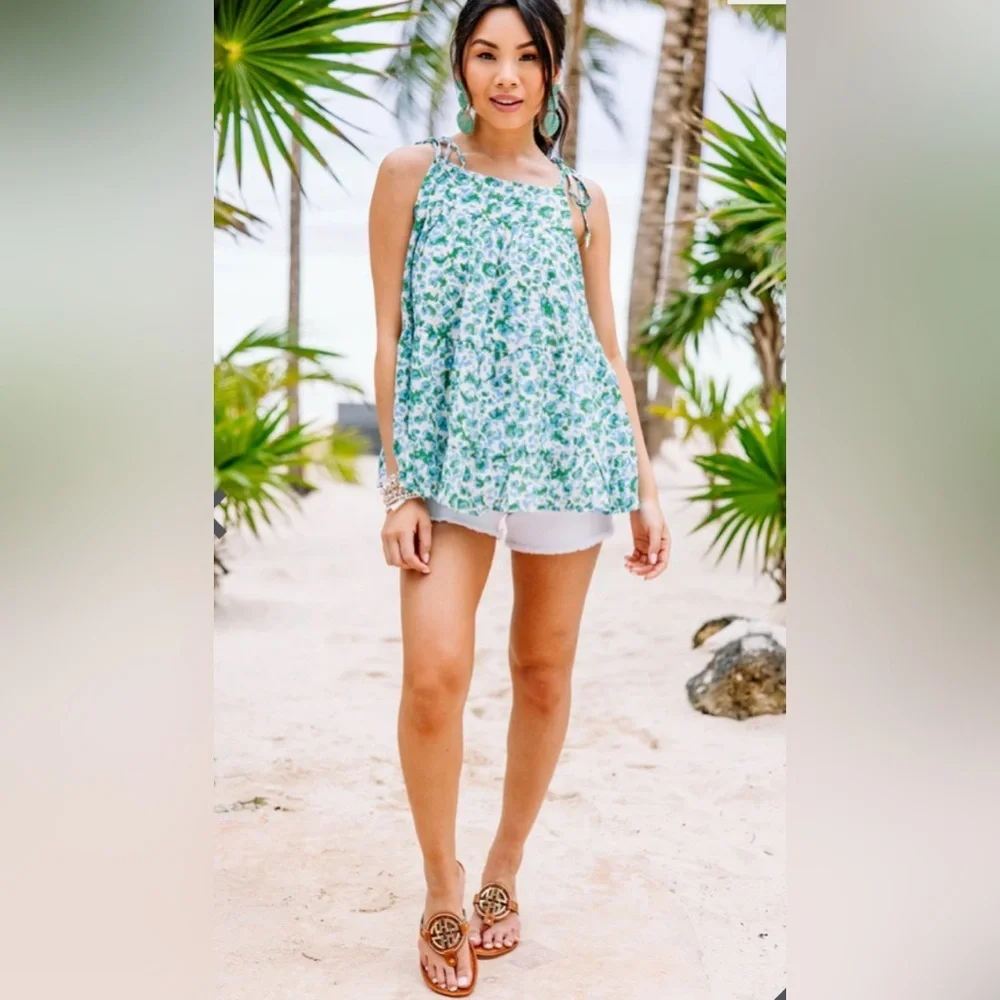 Entro It's A New Beginning Green Leopard Tank - Picture 7 of 15